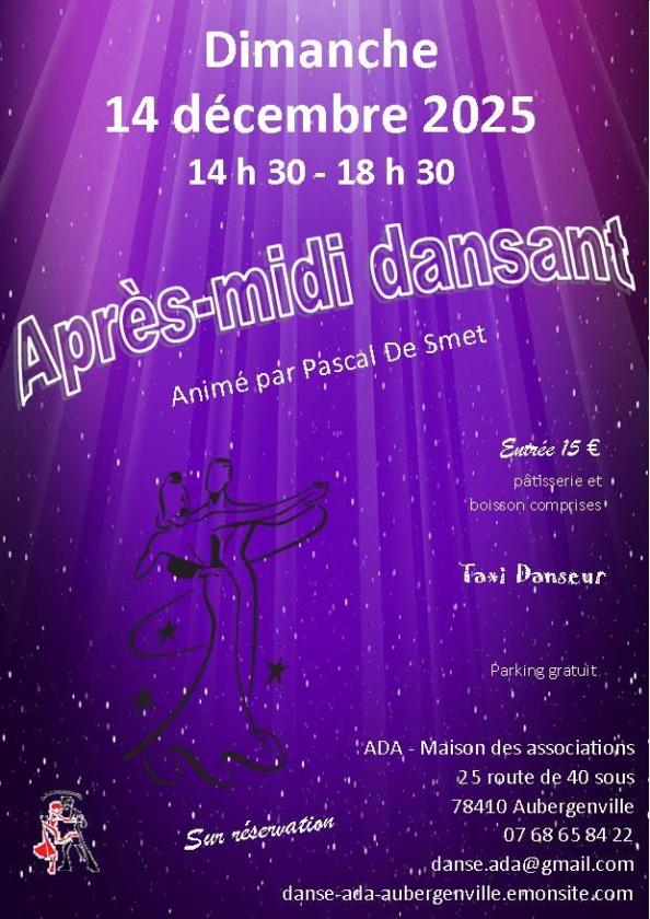 sortie à AUBERGENVILLE, Yvelines. APRÈS-MIDI DANSANT Sortir à AUBERGENVILLE(Yvelines). AUBERGENVILLE.