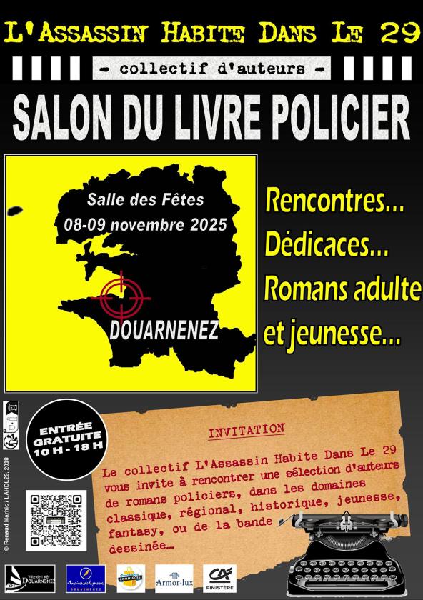 sortie à DOUARNENEZ, Finistère. SALON DU LIVRE POLICIER DE DOUARNENEZ 2025 Sortir à DOUARNENEZ(Finistère). DOUARNENEZ.