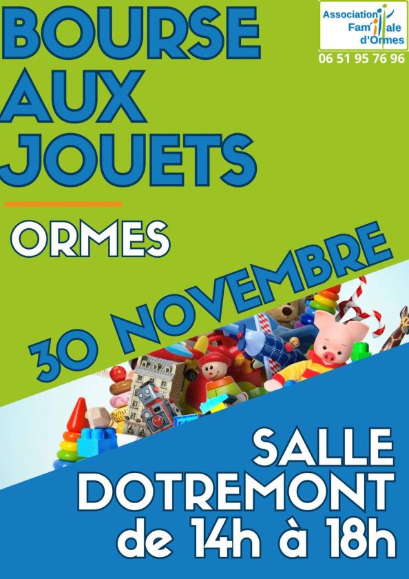 sortie à ORMES, Loiret. BOURSE AUX JOUETS Sortir à ORMES(Loiret). ORMES.