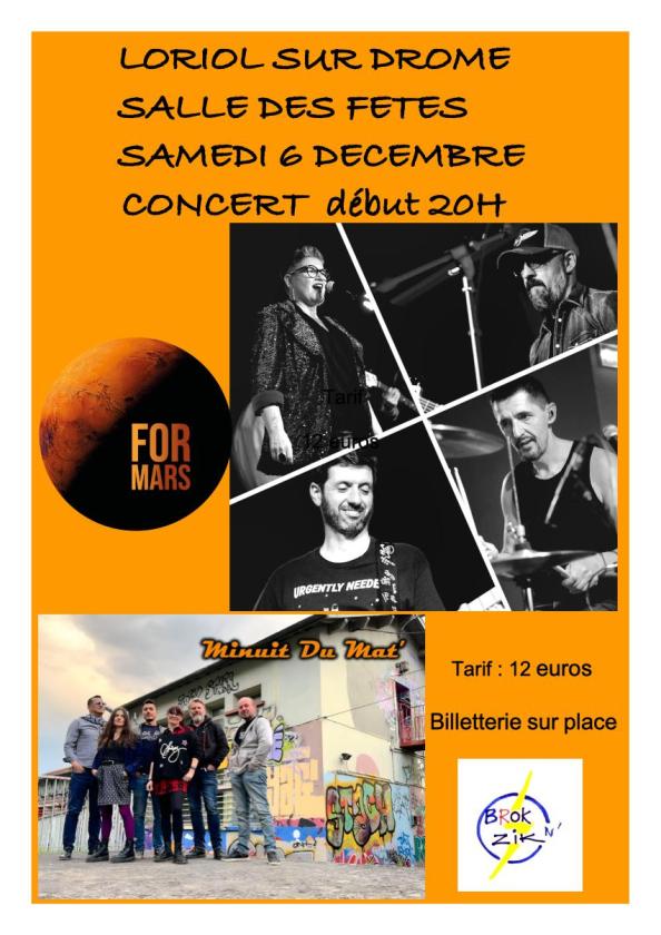 sortie à LORIOL SUR DROME, Drôme. CONCERT Sortir à LORIOL SUR DROME(Drôme). LORIOL SUR DROME.