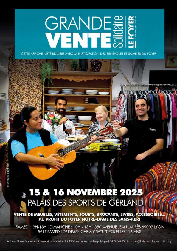 sortie à LYON, Rhône. GRANDE VENTE SOLIDAIRE Sortir à LYON(Rhône). LYON.