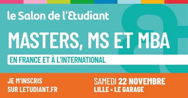 sortie à LILLE, Nord. SALON DE L'ETUDIANT MASTERS, MS ET MBA À LILLE Sortir à LILLE(Nord). LILLE.