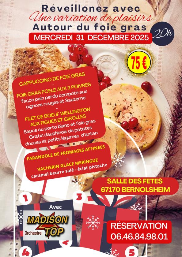 sortie à BERNOLSHEIM, Bas Rhin. REVEILLON 31 DECEMBRE Sortir à BERNOLSHEIM(Bas Rhin). BERNOLSHEIM.