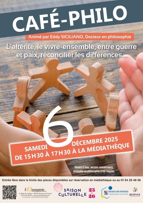 sortie à ROISSY EN FRANCE, Val d'oise. CAFÉ-PHILO Sortir à ROISSY EN FRANCE(Val d'oise). ROISSY EN FRANCE.