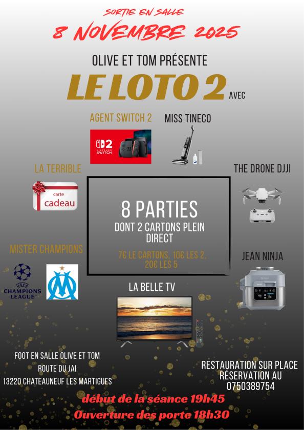 sortie à CHATEAUNEUF LES MARTIGUES, Bouches du Rhône. LE LOTO DE CHATEAUNEUF Sortir à CHATEAUNEUF LES MARTIGUES(Bouches du Rhône). CHATEAUNEUF LES MARTIGUES.