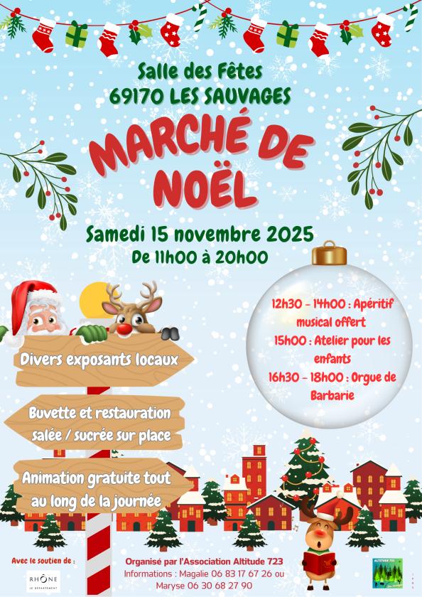 sortie à LES SAUVAGES, Rhône. MARCHE DE NOËL - LES SAUVAGES Sortir à LES SAUVAGES(Rhône). LES SAUVAGES.