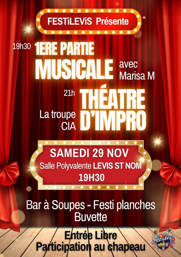 sortie à LEVIS ST NOM, Yvelines. THÉATRE D'IMPROVISATION Sortir à LEVIS ST NOM(Yvelines). LEVIS ST NOM.