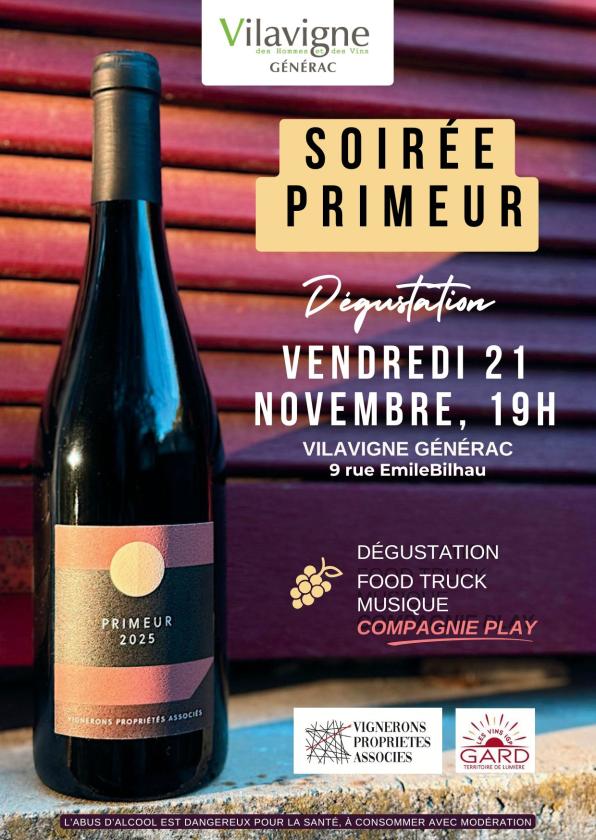 sortie à GENERAC, Gard. SOIRÉE PRIMEUR GÉNÉRAC Sortir à GENERAC(Gard). GENERAC.