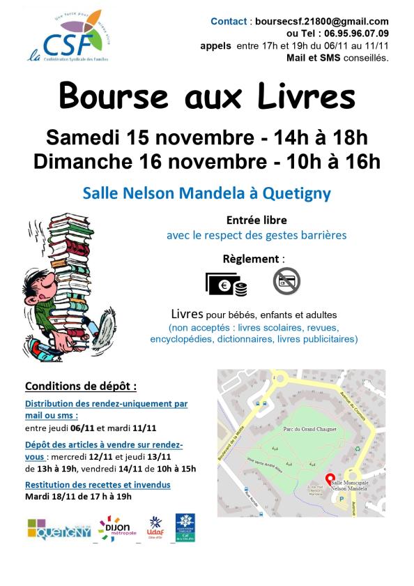 sortie à QUETIGNY, Côte d'Or. BOURSE AUX LIVRES Sortir à QUETIGNY(Côte d'Or). QUETIGNY.
