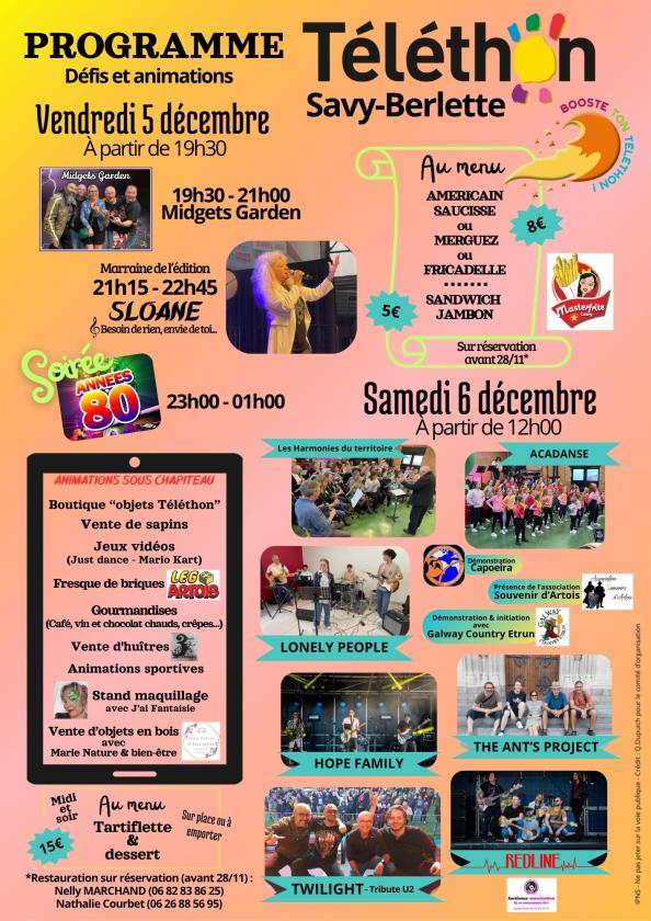 sortie à SAVY BERLETTE, Pas de Calais. TÉLÉTHON SAVY-BERLETTE 2025 Sortir à SAVY BERLETTE(Pas de Calais). SAVY BERLETTE.