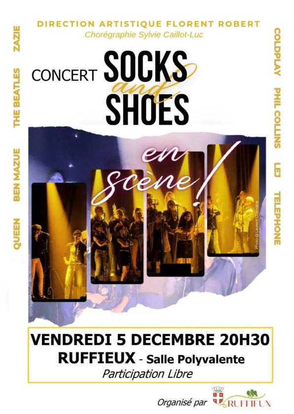sortie à RUFFIEUX, Savoie. CONCERT LES SOCKS AND SHOES À RUFFIEUX Sortir à RUFFIEUX(Savoie). RUFFIEUX.