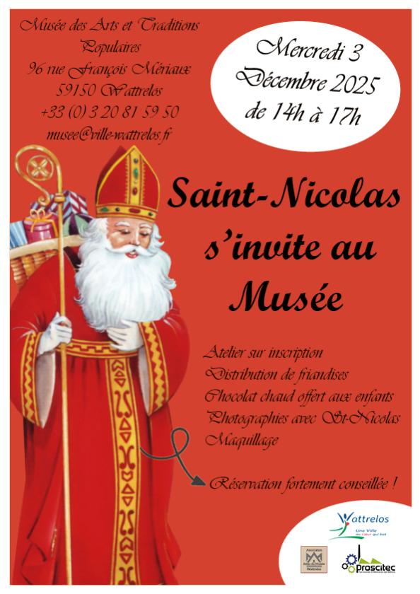 sortie à WATTRELOS, Nord. SAINT NICOLAS S'INVITE AU MUSÉE Sortir à WATTRELOS(Nord). WATTRELOS.