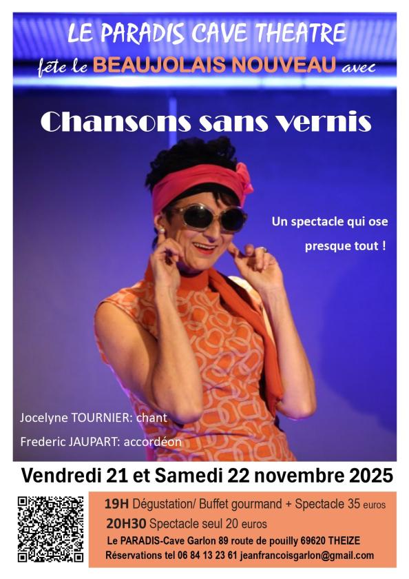 sortie à THEIZE, Rhône. LE PARADIS CAVE THÉÂTRE FÊTE LE BEAUJOLAIS NOUVEAU Sortir à THEIZE(Rhône). THEIZE.