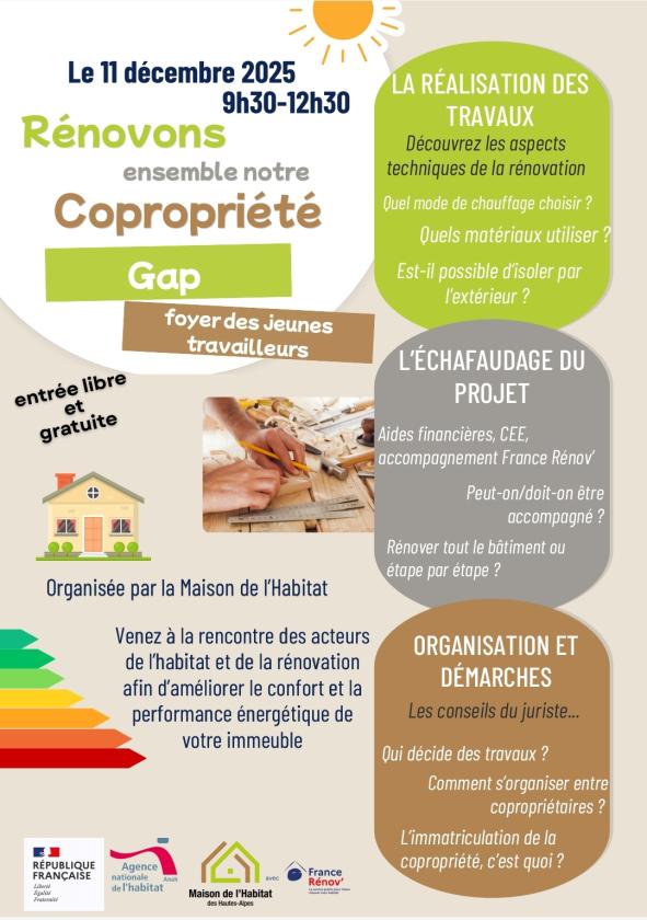 sortie à GAP, Hautes Alpes. RÉNOVONS ENSEMBLE NOTRE COPROPRIÉTÉ Sortir à GAP(Hautes Alpes). GAP.