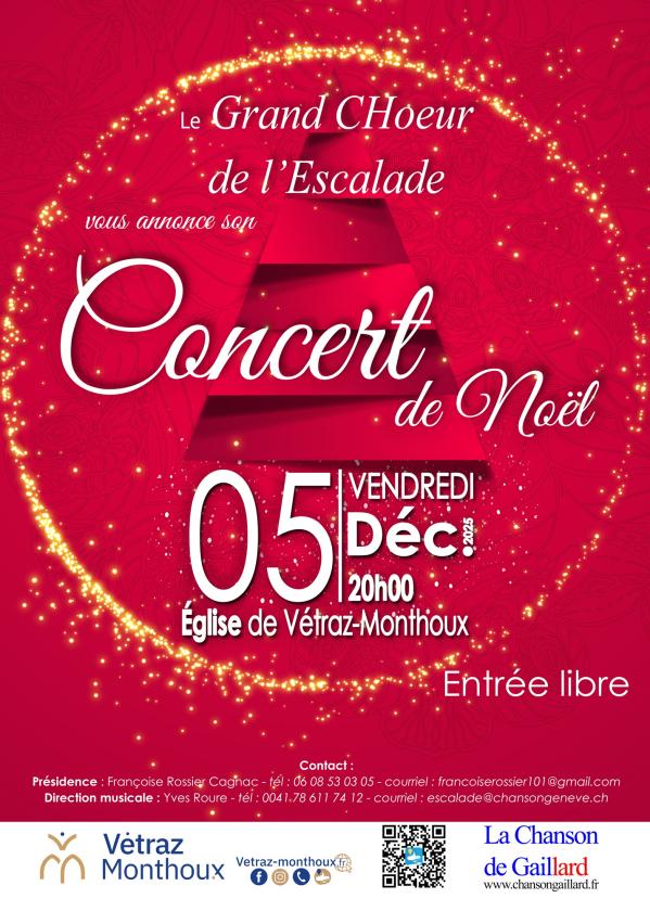 sortie à VETRAZ MONTHOUX, Haute Savoie. CONCERT DE NOËL Sortir à VETRAZ MONTHOUX(Haute Savoie). VETRAZ MONTHOUX.
