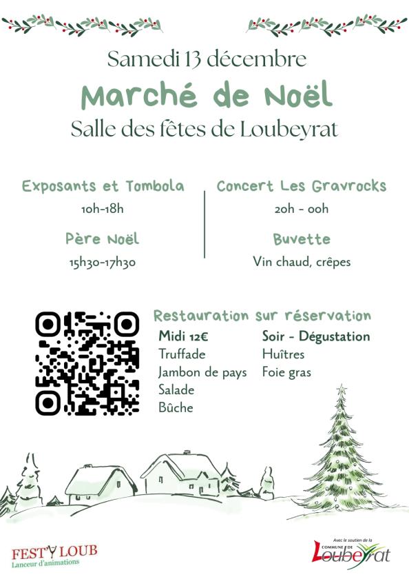 sortie à LOUBEYRAT, Puy de Dôme. MARCHÉ DE NOËL ET CONCERT Sortir à LOUBEYRAT(Puy de Dôme). LOUBEYRAT.