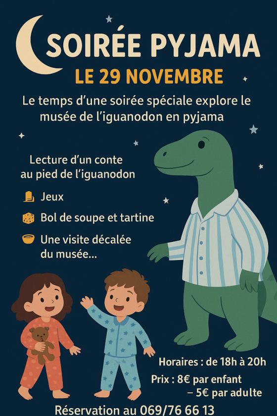 sortie à BERNIS, Gard. SOIRÉE PYJAMA AU MUSÉE DE L'IGUANODON Sortir à BERNIS(Gard). BERNIS.