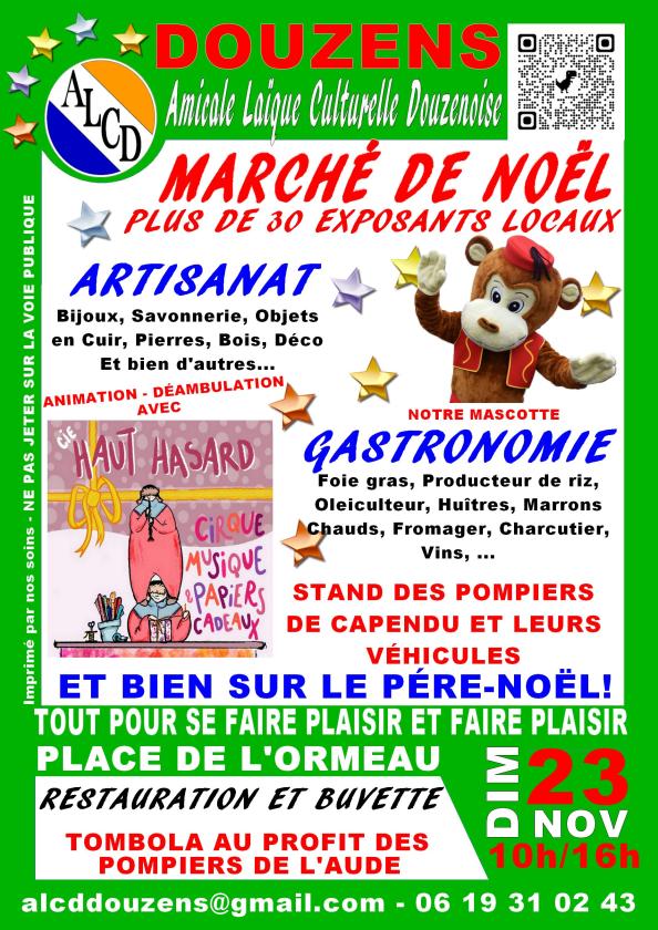 sortie à DOUZENS, Aude. MARCHÉ DE NOËL Sortir à DOUZENS(Aude). DOUZENS.
