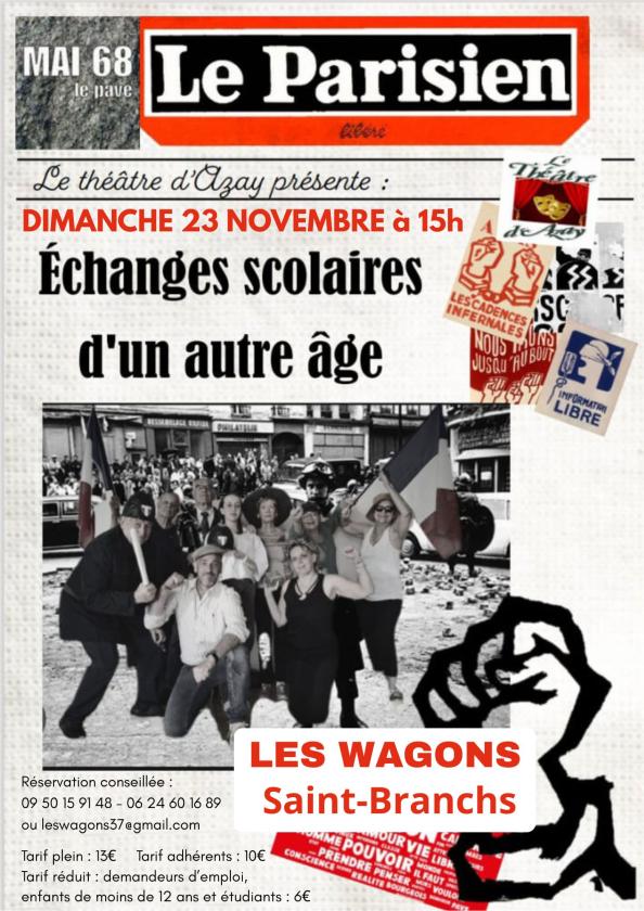 sortie à ST BRANCHS, Indre et Loire. THEATRE D'AZAY SUR CHER Sortir à ST BRANCHS(Indre et Loire). ST BRANCHS.