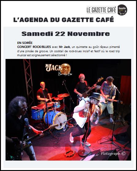sortie à MONTPELLIER, Hérault. MR JACK EN CONCERT AU GAZETTE CAFÉ Sortir à MONTPELLIER(Hérault). MONTPELLIER.