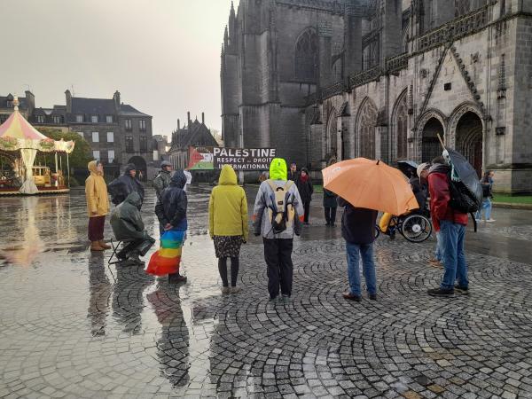 sortie à QUIMPER, Finistère. CERCLE DE SILENCE POUR LA PAIX EN PALESTINE Sortir à QUIMPER(Finistère). QUIMPER.