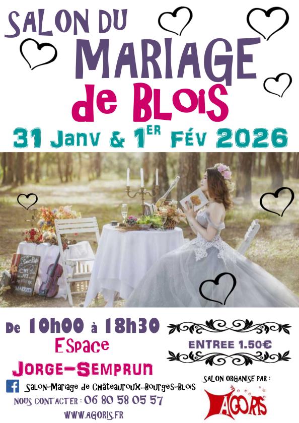 sortie à BLOIS, Loir et Cher. SALON DU MARIAGE DE BLOIS 2026 Sortir à BLOIS(Loir et Cher). BLOIS.