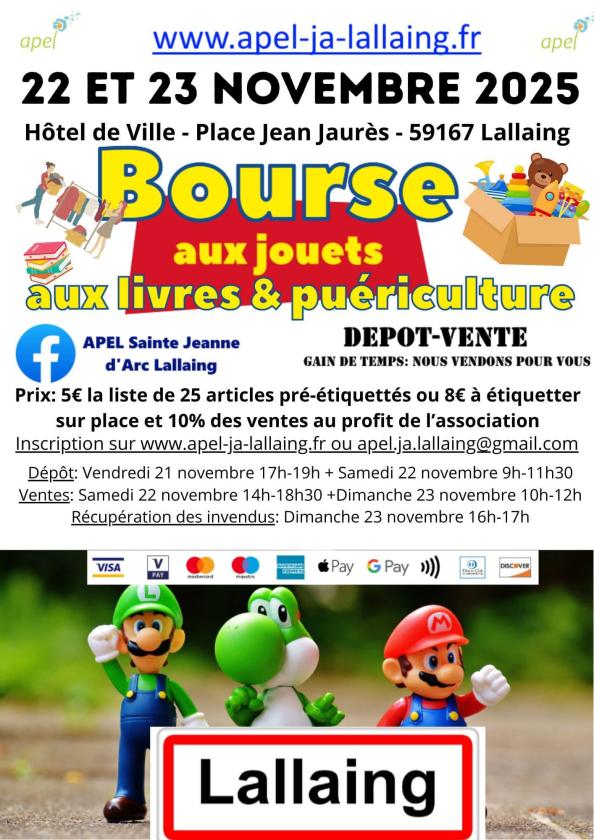 sortie à LALLAING, Nord. BOURSE AUX JOUETS Sortir à LALLAING(Nord). LALLAING.