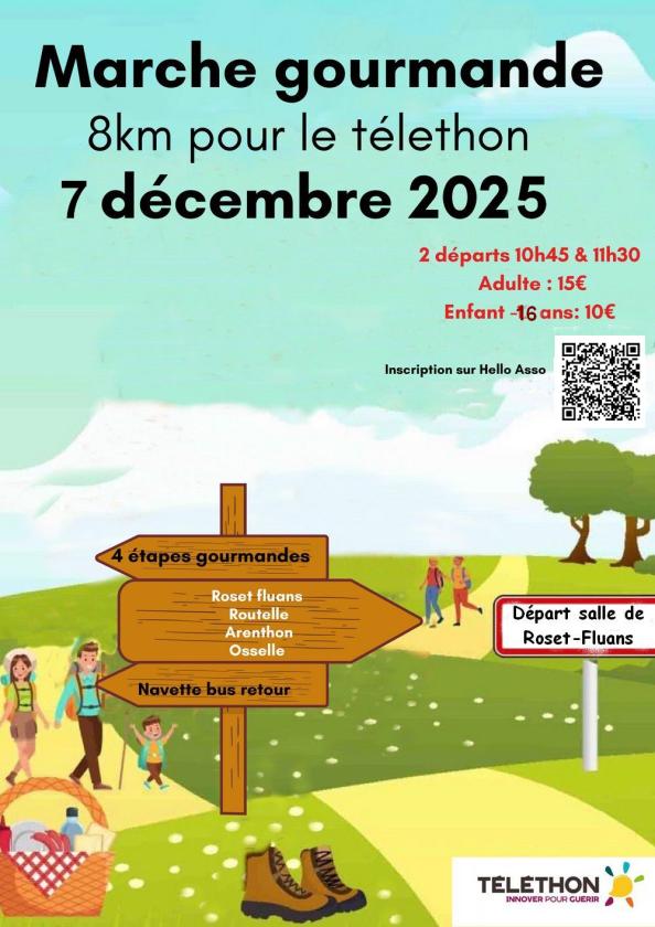 sortie à ROSET FLUANS, Doubs. MARCHE GOURMANDE 8 KMS POUR LE TELETHON Sortir à ROSET FLUANS(Doubs). ROSET FLUANS.