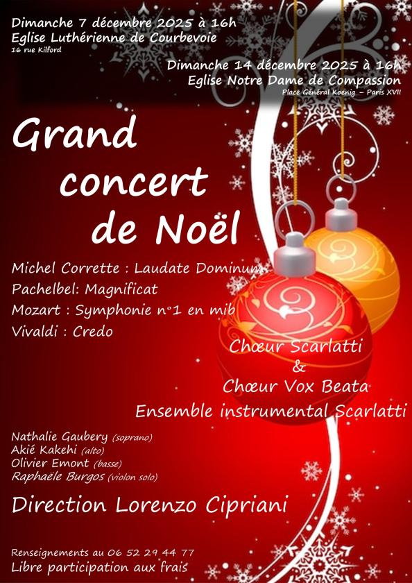 sortie à COURBEVOIE, Hauts de Seine. GRAND CONCERT DE NOËL Sortir à COURBEVOIE(Hauts de Seine). COURBEVOIE.