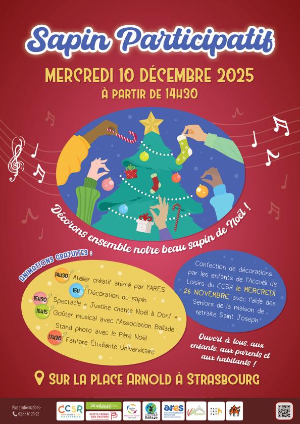 sortie à STRASBOURG, Bas Rhin. SAPIN PARTICIPATIF Sortir à STRASBOURG(Bas Rhin). STRASBOURG.