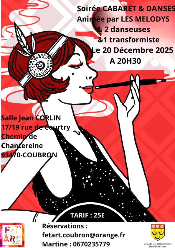 sortie à COUBRON, Seine Saint Denis. SOIRÉE CABARET Sortir à COUBRON(Seine Saint Denis). COUBRON.