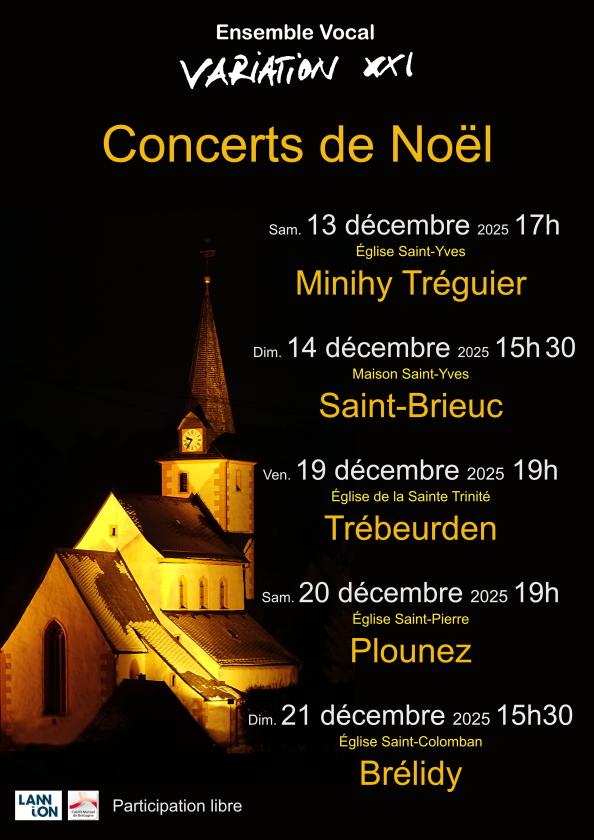 sortie à MINIHY TREGUIER, Côtes d'Armor. CONCERT DE NOËL Sortir à MINIHY TREGUIER(Côtes d'Armor). MINIHY TREGUIER.