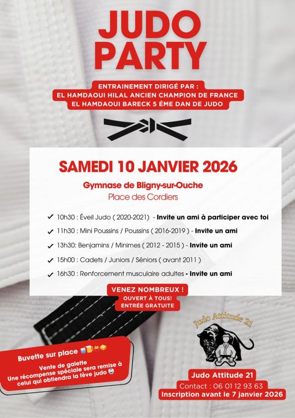 sortie à BLIGNY SUR OUCHE, Côte d'Or. JUDO PARTY 2026 Sortir à BLIGNY SUR OUCHE(Côte d'Or). BLIGNY SUR OUCHE.
