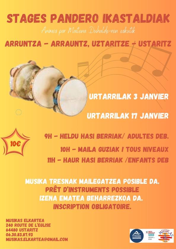 sortie à USTARITZ, Pyrénées Atlantiques. STAGE PANDERO Sortir à USTARITZ(Pyrénées Atlantiques). USTARITZ.