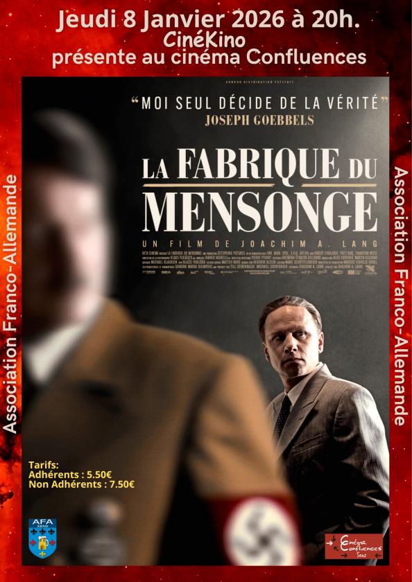 sortie à SENS, Yonne. FILM "LA FABRIQUE DU MENSONGE" DE JOACHIM LANG Sortir à SENS(Yonne). SENS.