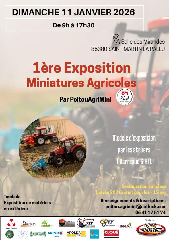 sortie à VENDEUVRE DU POITOU, Vienne. EXPOSITION DE MINIATURES AGRICOLES Sortir à VENDEUVRE DU POITOU(Vienne). VENDEUVRE DU POITOU.