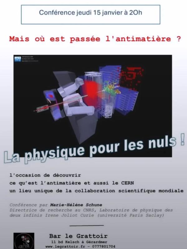 sortie à GERARDMER, Vosges. MAIS D'ABORD, QU'EST-CE QUE L'ANTIMATIÈRE ? Sortir à GERARDMER(Vosges). GERARDMER.