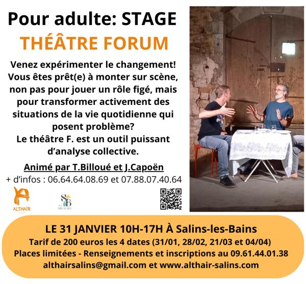 sortie à SALINS LES BAINS, Jura. THÉÂTRE FORUM ADULTES Sortir à SALINS LES BAINS(Jura). SALINS LES BAINS.