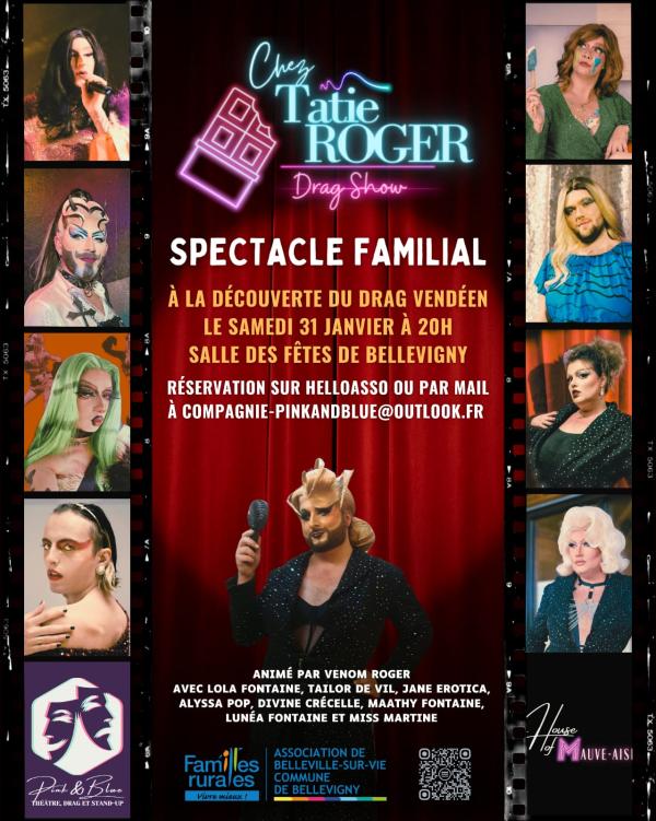 sortie à BELLEVIGNY, Vendée. CHEZ TATIE ROGER - DRAG SHOW Sortir à BELLEVIGNY(Vendée). BELLEVIGNY.