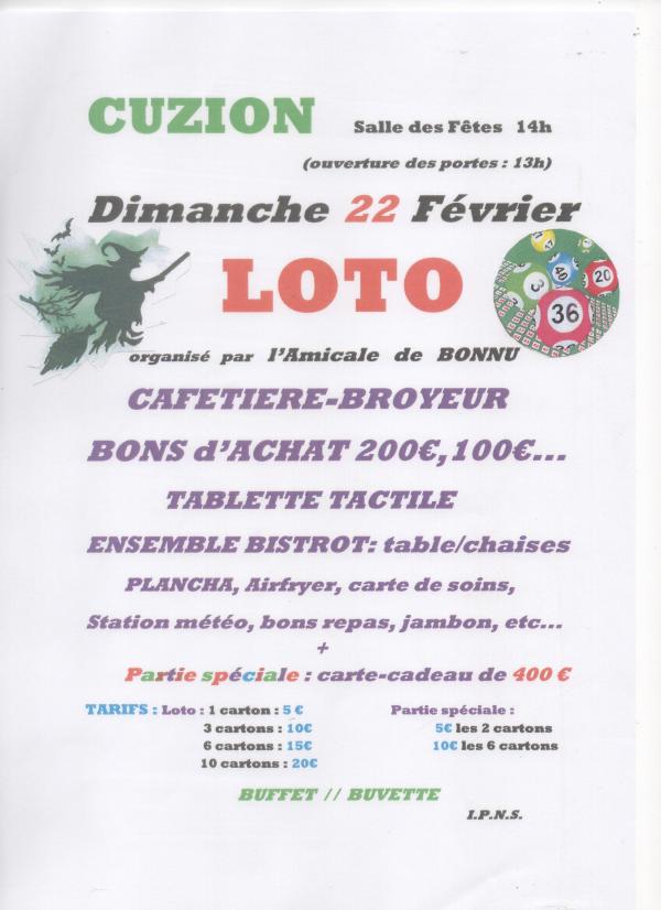 Sortir &agrave; CUZION(Indre). CUZION.