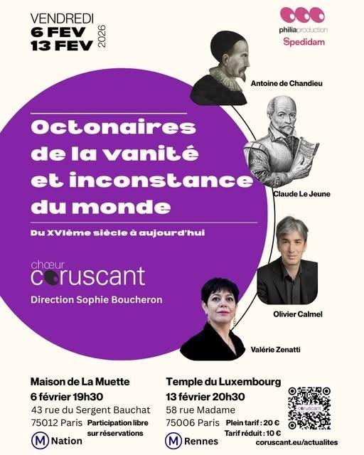 sortie à PARIS 06, Paris. OCTONAIRES DE LA VANITÉ ET INCONSTANCE DU MONDE Sortir à PARIS 06(Paris). PARIS 06.