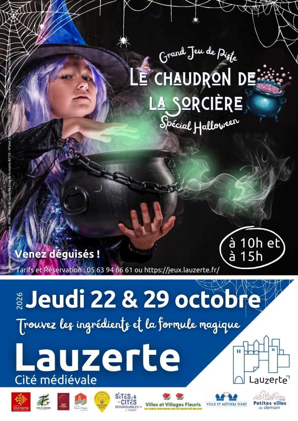 sortie à LAUZERTE, Tarn et Garonne. GRAND JEU DE PISTE SPÉCIAL HALLOWEEN : LE CHAUDRON Sortir à LAUZERTE(Tarn et Garonne). LAUZERTE.