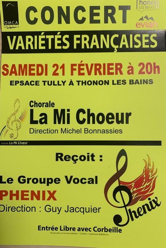 sortie à THONON LES BAINS, Haute Savoie. CONCERT CHORALE Sortir à THONON LES BAINS(Haute Savoie). THONON LES BAINS.