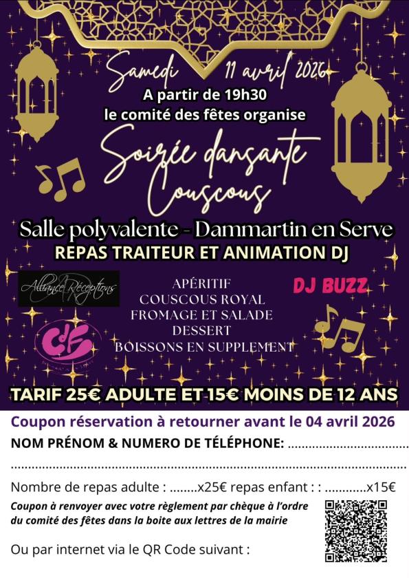 sortie à DAMMARTIN EN SERVE, Yvelines. SOIRÉE DANSANTE AVEC REPAS Sortir à DAMMARTIN EN SERVE(Yvelines). DAMMARTIN EN SERVE.