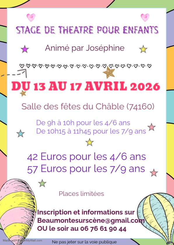 sortie à BEAUMONT, Haute Savoie. STAGE DE THEATRE POUR ENFANTS Sortir à BEAUMONT(Haute Savoie). BEAUMONT.