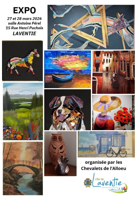 sortie à LAVENTIE, Pas de Calais. EXPOSITION PEINTURES CERAMIQUES BIJOUX Sortir à LAVENTIE(Pas de Calais). LAVENTIE.