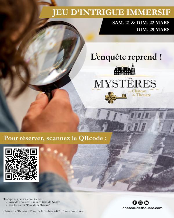 sortie à THOUARE SUR LOIRE, Loire Atlantique. MYSTÈRES AU CHÂTEAU DE THOUARÉ Sortir à THOUARE SUR LOIRE(Loire Atlantique). THOUARE SUR LOIRE.