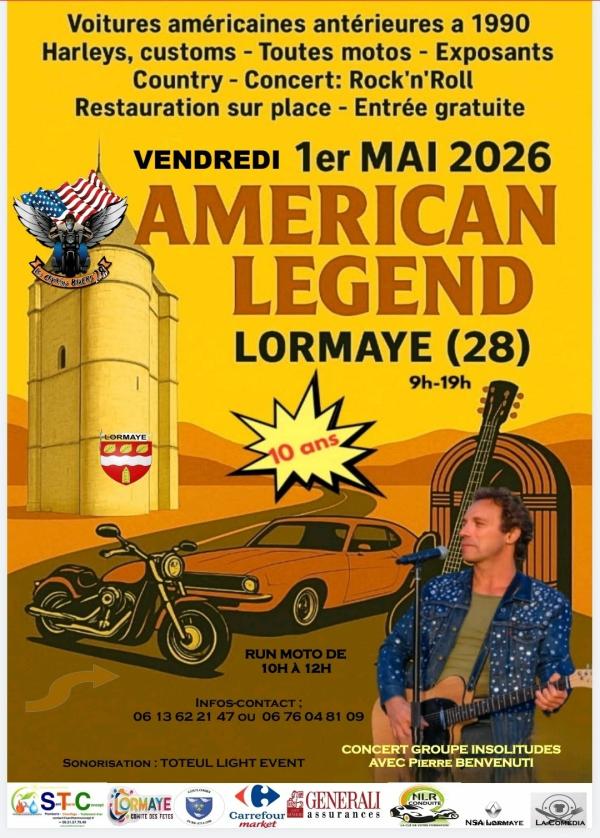 sortie à LORMAYE, Eure et Loir. 9ÈME EDITION D'AMERICAN LEGEND Sortir à LORMAYE(Eure et Loir). LORMAYE.