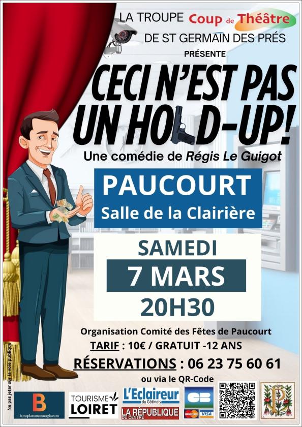 sortie à PAUCOURT, Loiret. PAUCOURT - SOIREE THEATRE Sortir à PAUCOURT(Loiret). PAUCOURT.