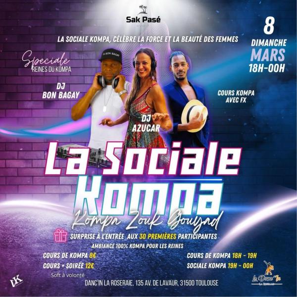 sortie à TOULOUSE, Haute Garonne. LA SOCIALE KOMPA - SPÉCIALE REINES DU KOMPA Sortir à TOULOUSE(Haute Garonne). TOULOUSE.